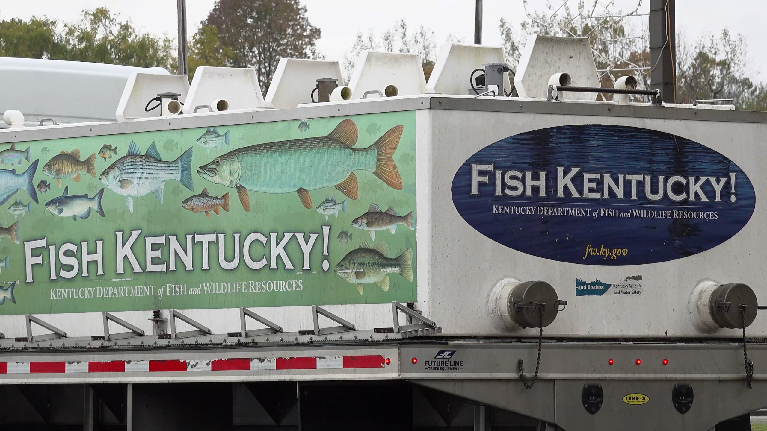 Video Catfish Stocking at Yellow Creek Park Daviess County Kentucky